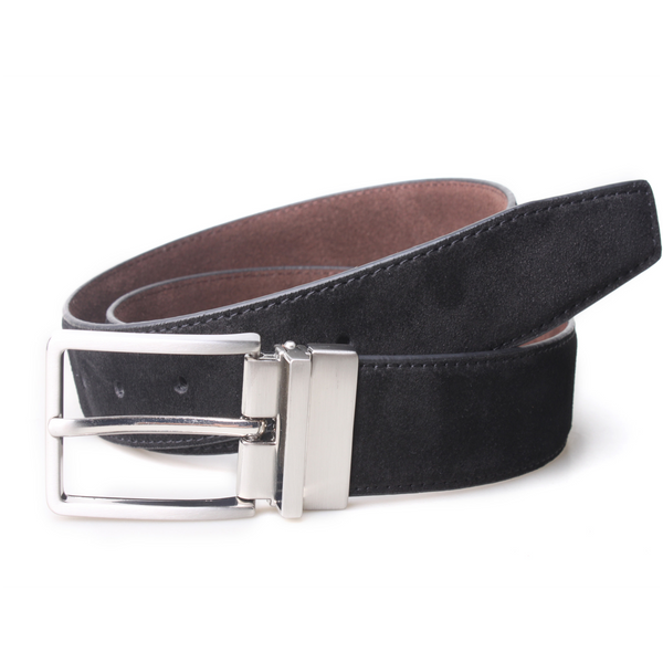 Miles Reversible Suede Leather 3.5 CM Belt - PX Clothing