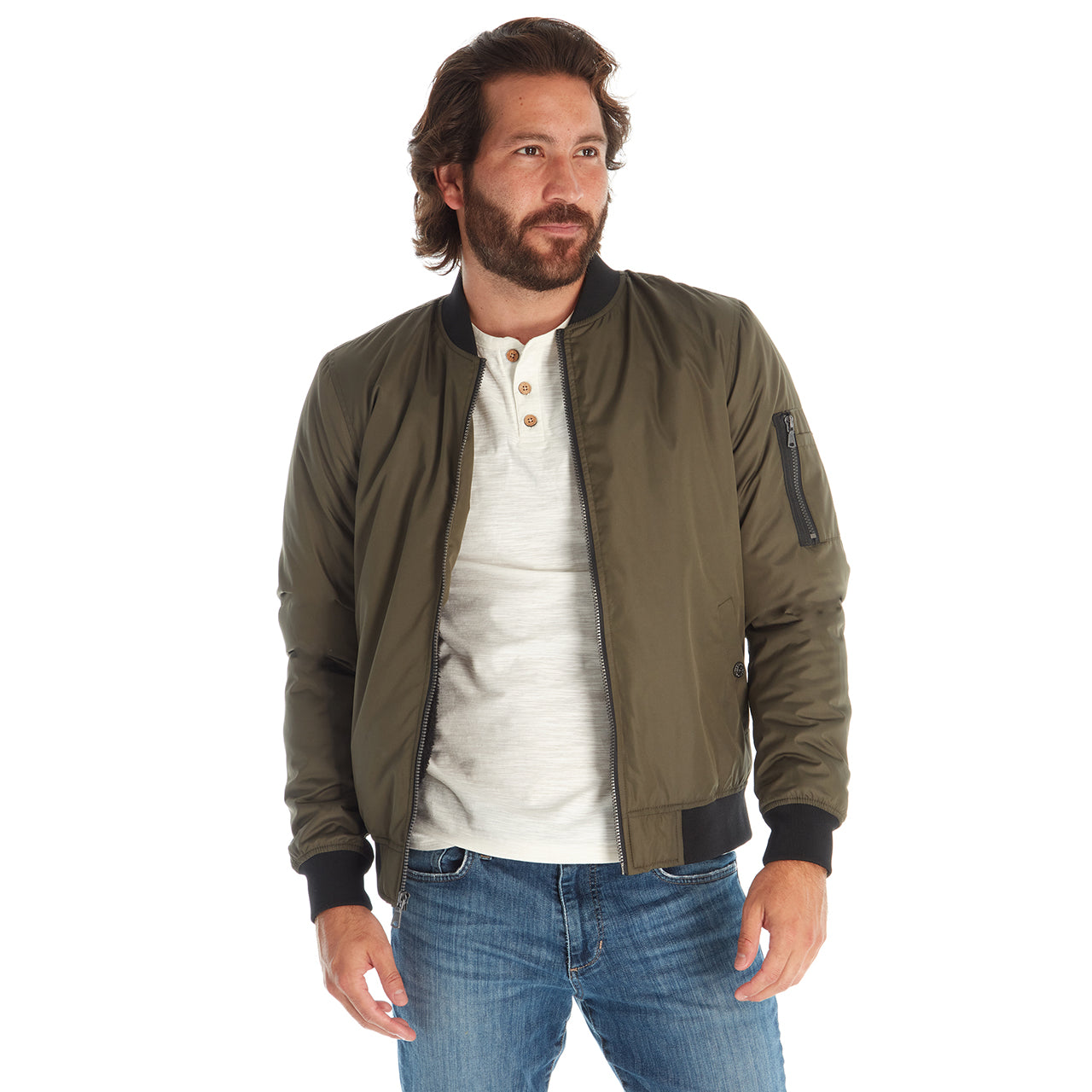 Lewis Sherpa Lined Bomber Jacket