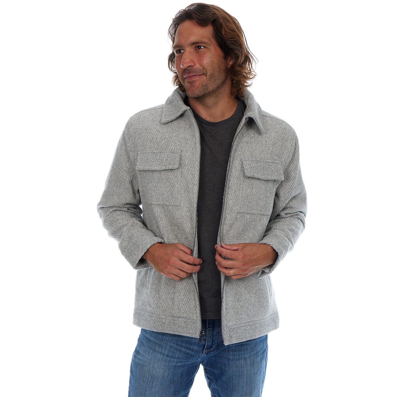 Kane Textured Zip Up Jacket