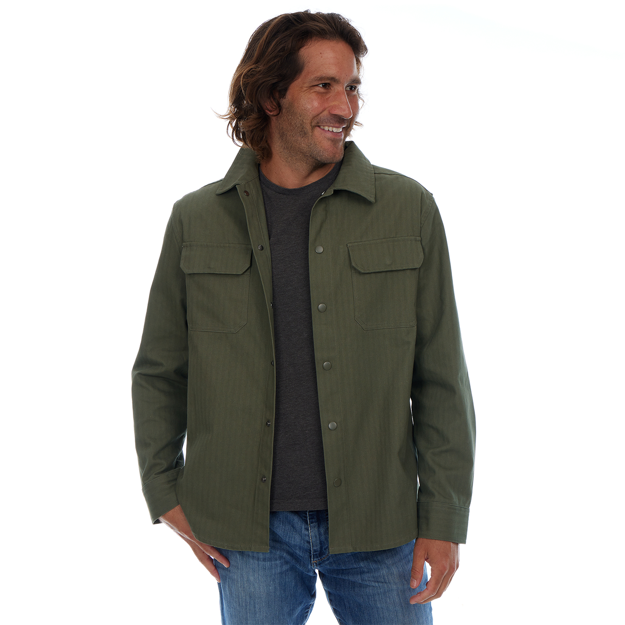 Hassan Herringbone Work Shirt