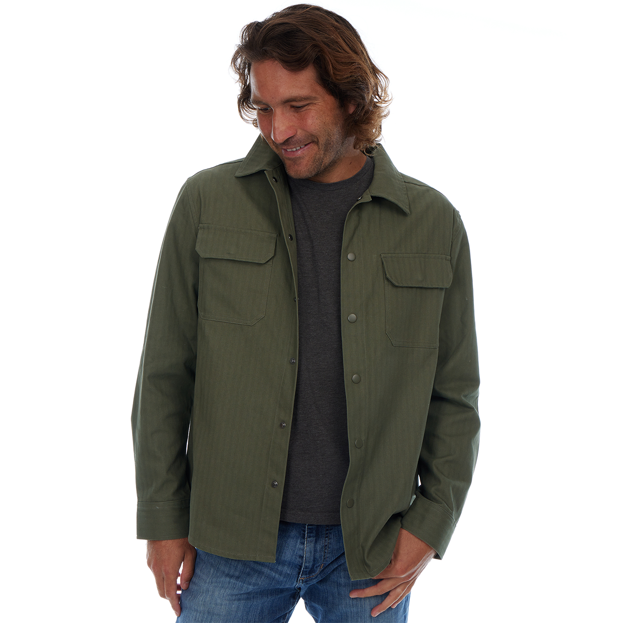 Hassan Herringbone Work Shirt - PX Clothing