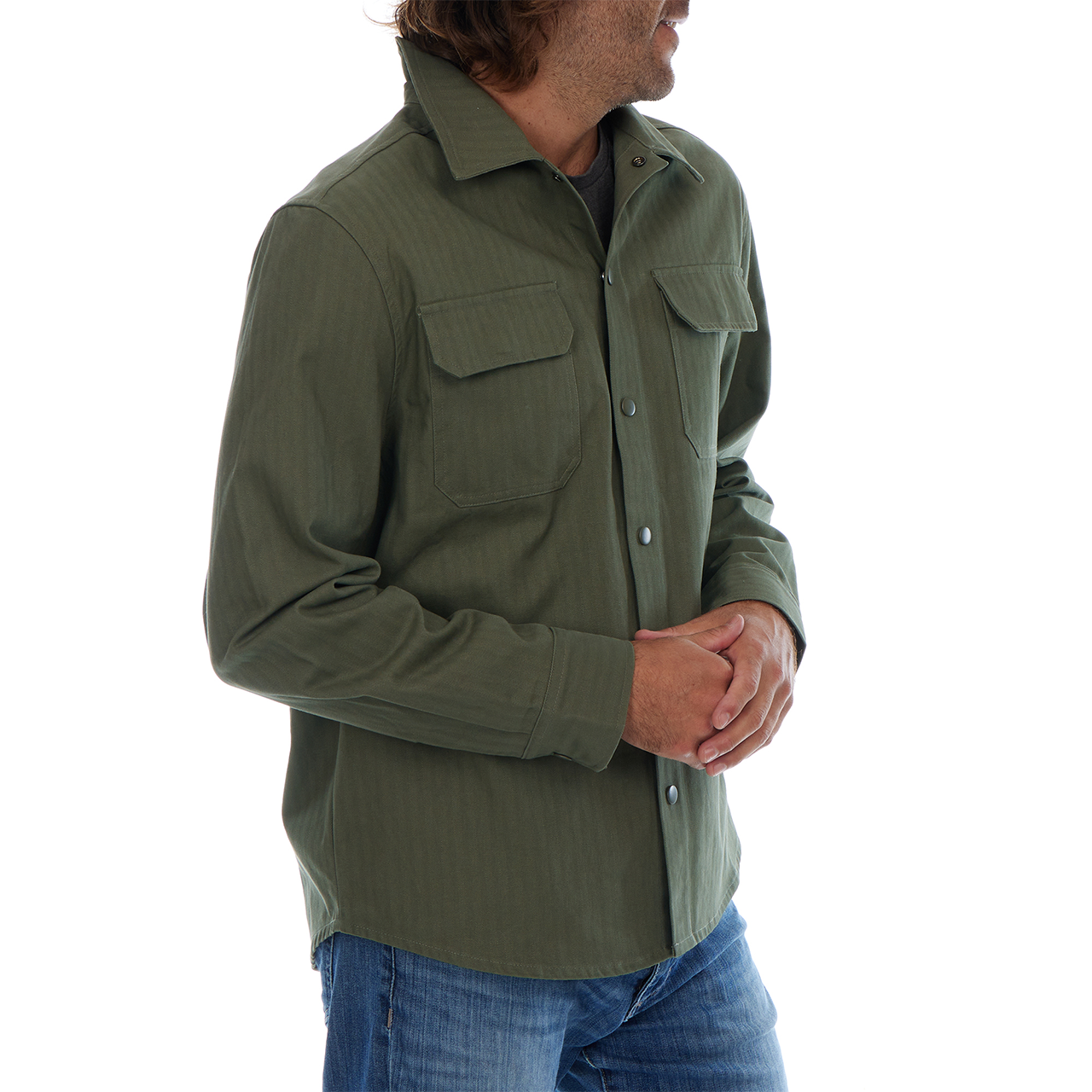 Hassan Herringbone Work Shirt - PX Clothing
