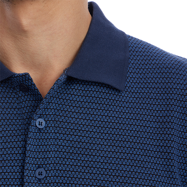 Owen Jacquard Polo - PX Clothing Owen Jacquard Polo - PX Clothing