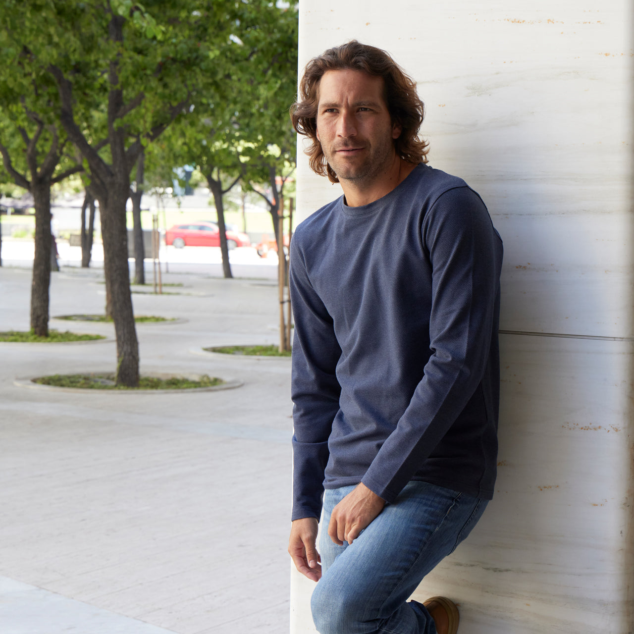 Daniel Long Sleeve Crew Neck Tee