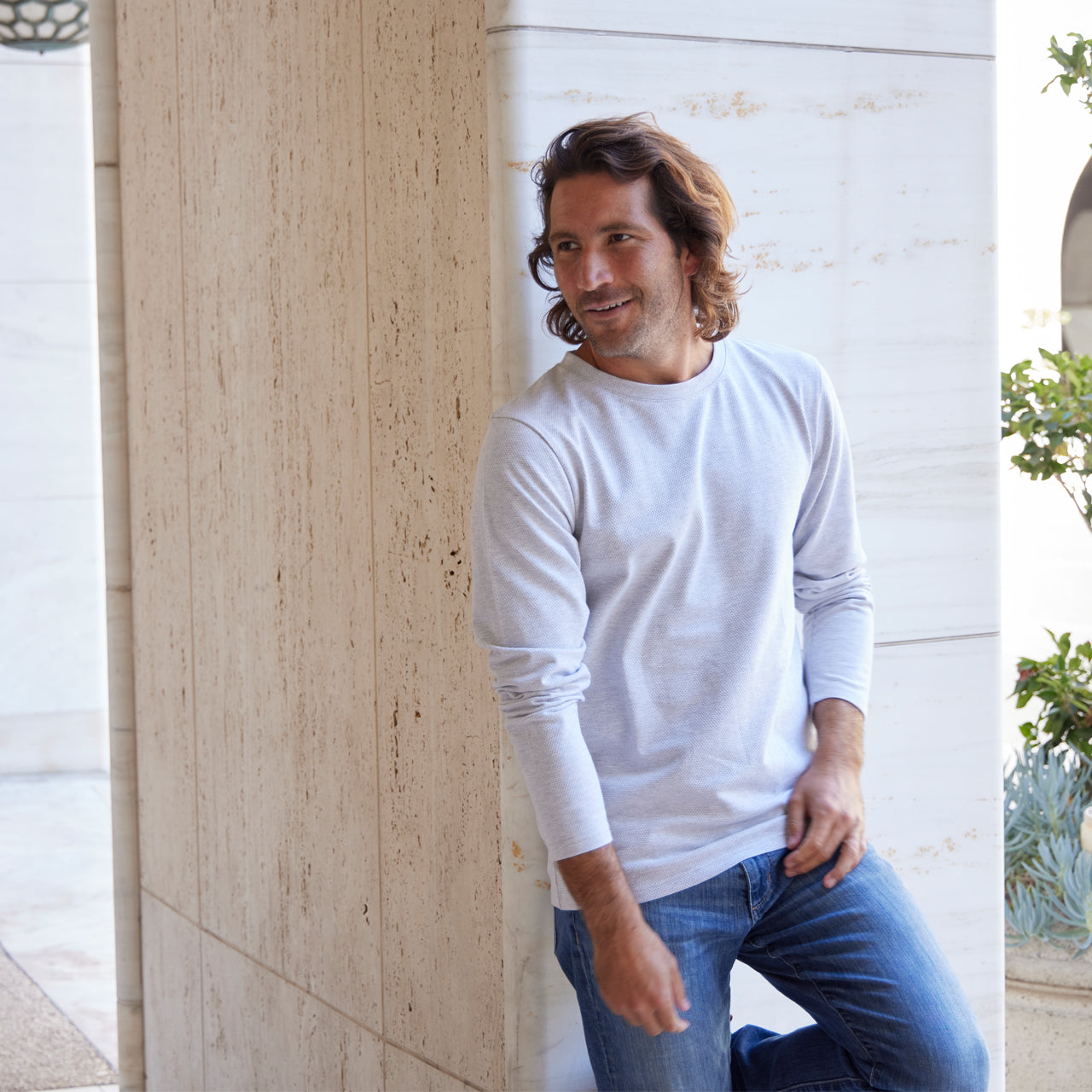 Daniel Long Sleeve Crew Neck Tee