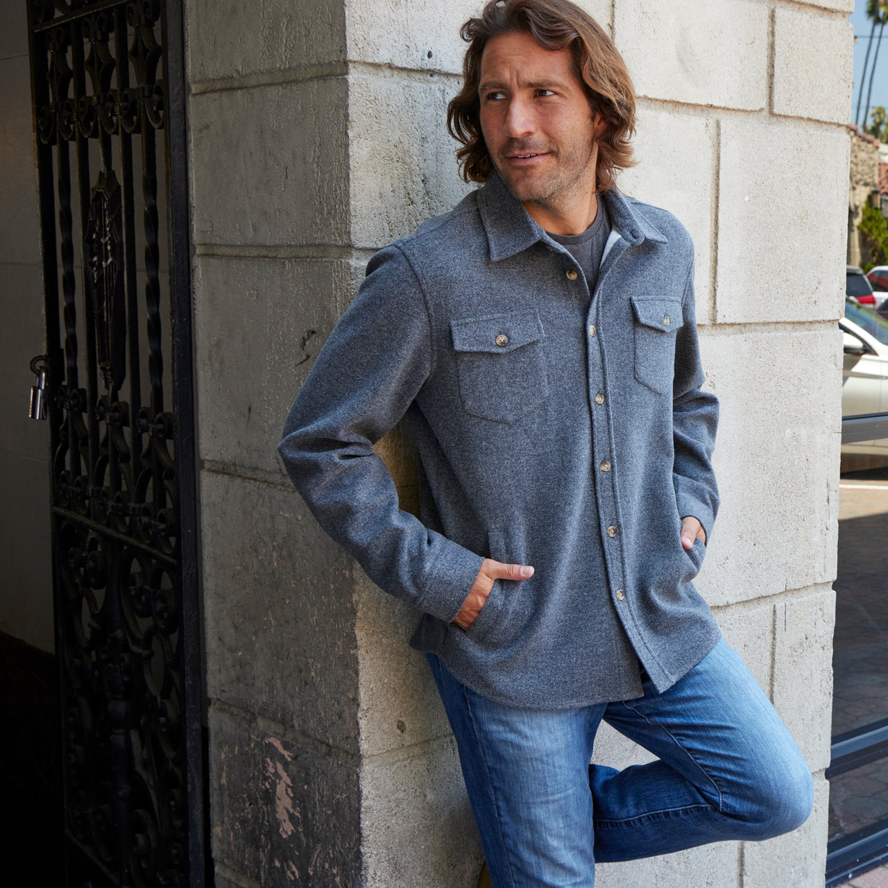 Bentley Heavy Faux Wool Work Shirt