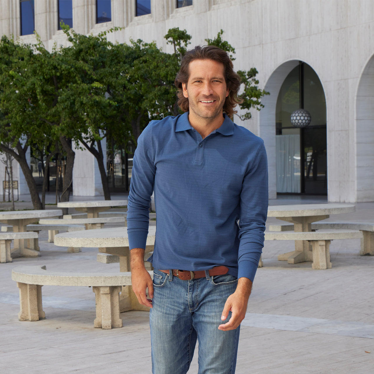 Zander Long Sleeve Polo