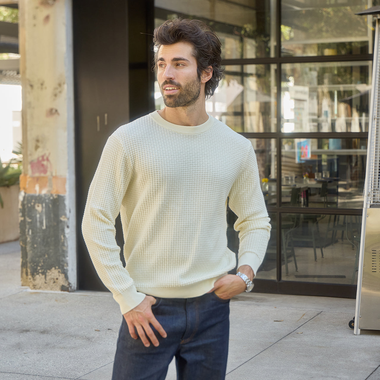Allen Textured Cotton Sweater