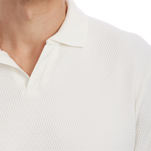 Toby Johnny Collar Waffle Polo