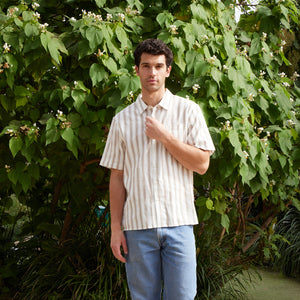 Carl Vertical Striped Jacquard Shirt