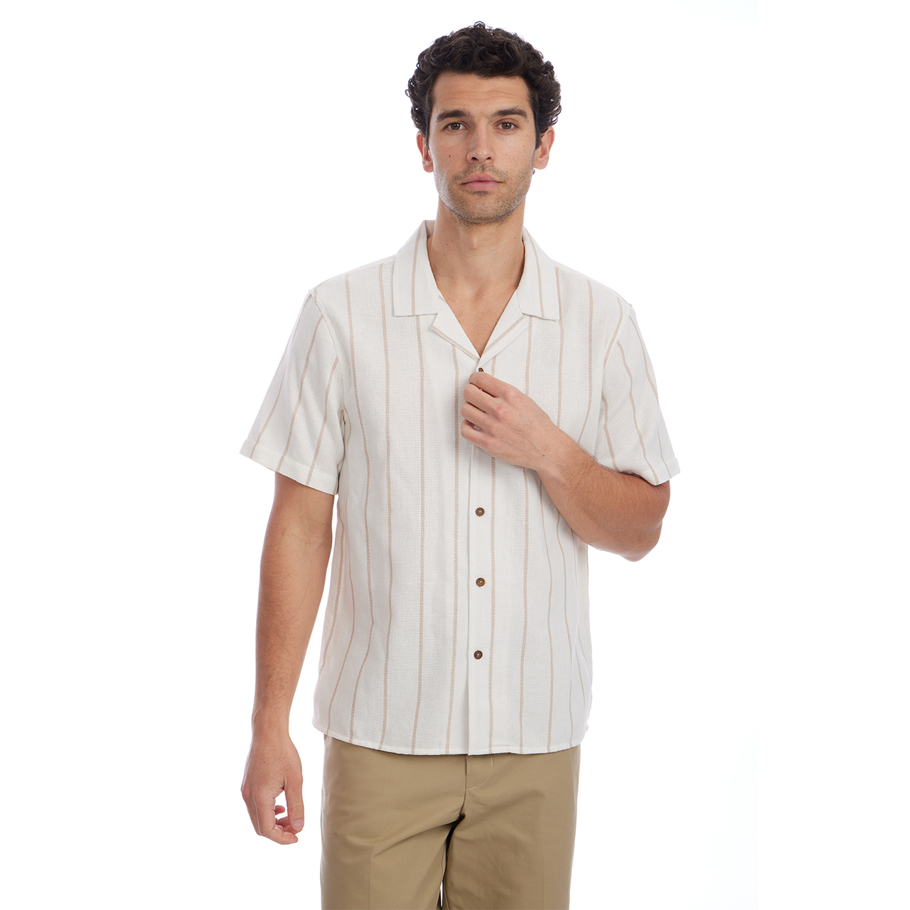 Myles Textured Striped Shirt