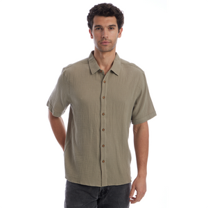 Shane Solid Cotton Gauze Shirt