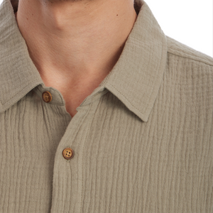 Shane Solid Cotton Gauze Shirt