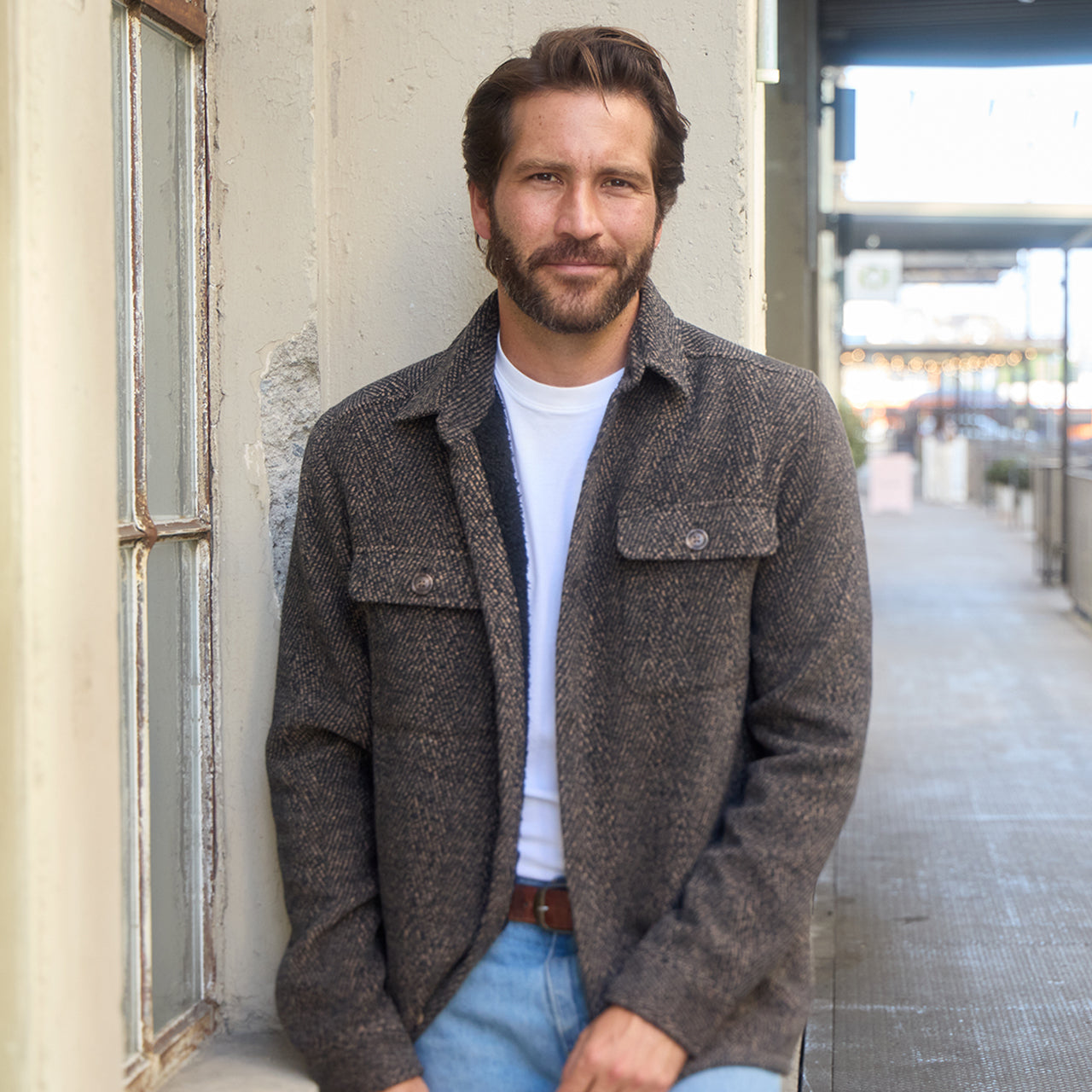 Bennett Herringbone Sherpa Lined Shacket