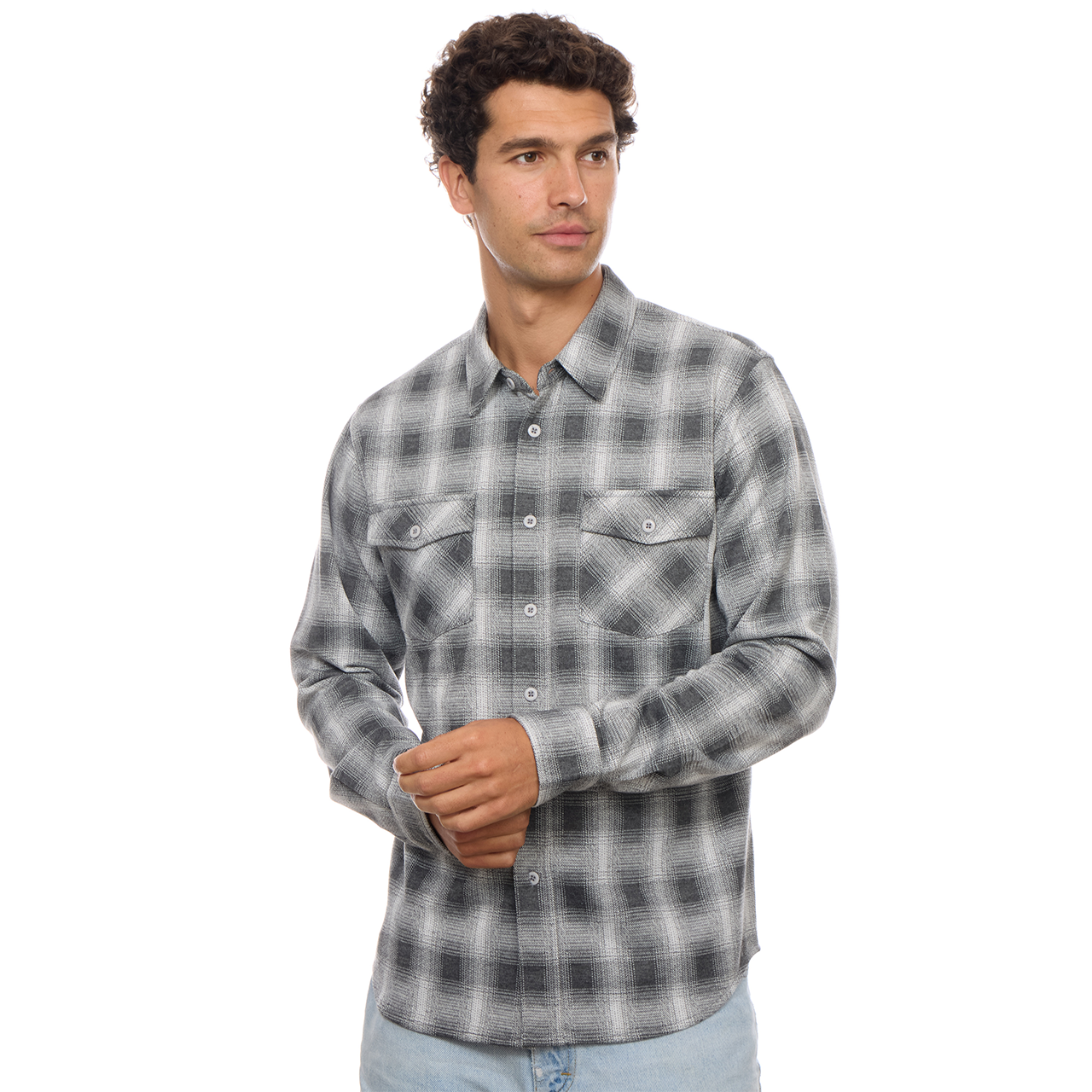 Mack Knit Plaid Shirt