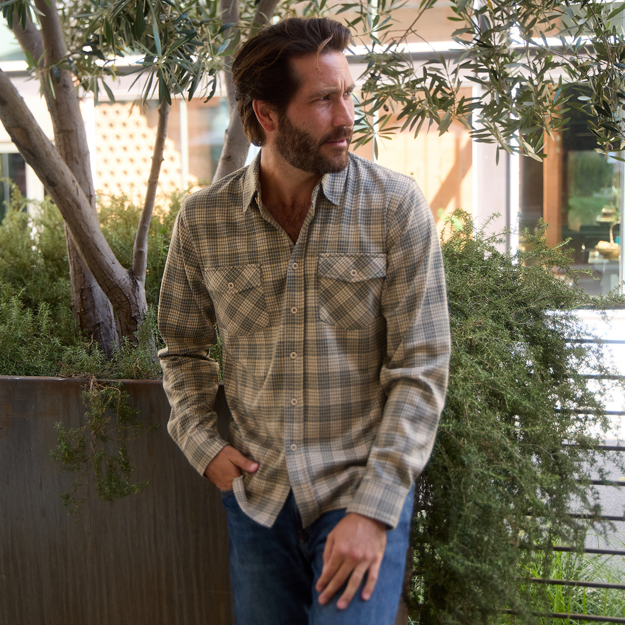Westin Knit Plaid Shirt