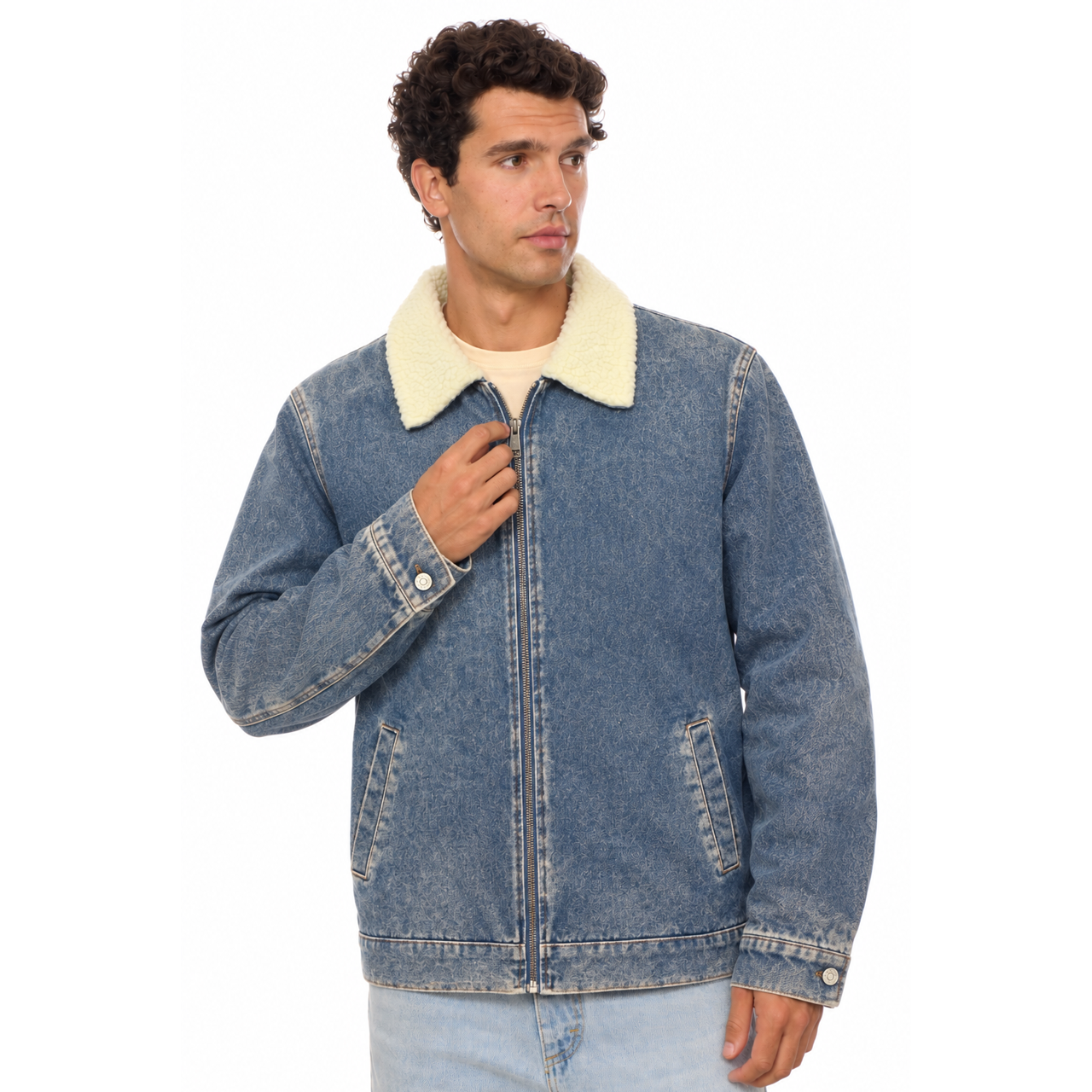 Gael Denim Zip Up Jacket