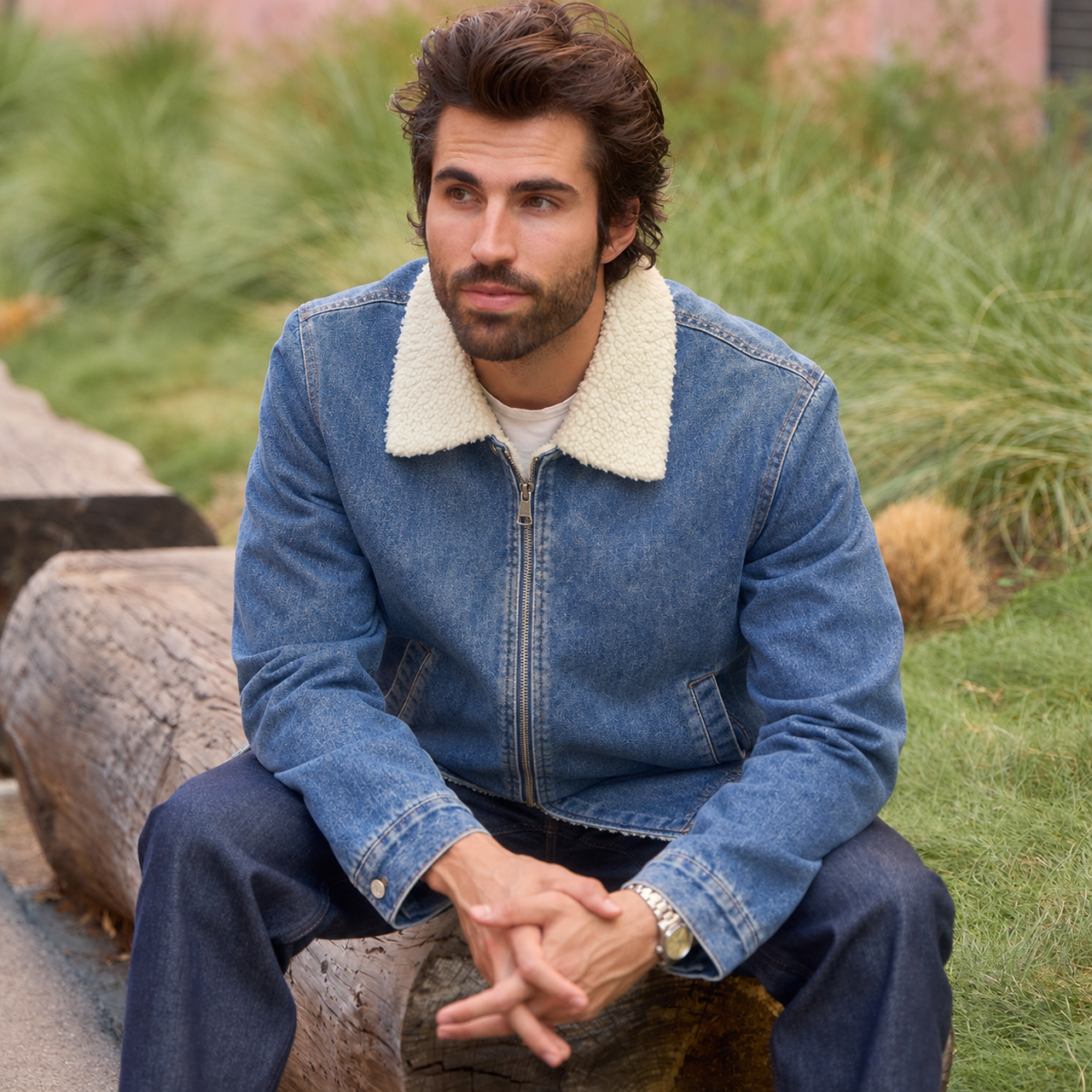 Gael Denim Zip Up Jacket