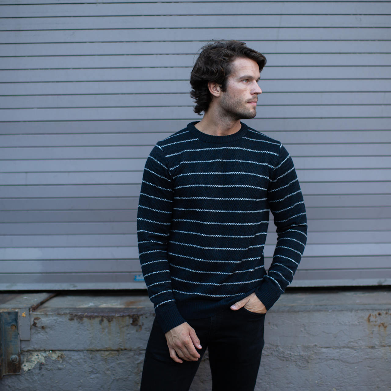 Bryce Heathered Crew Neck Sweater