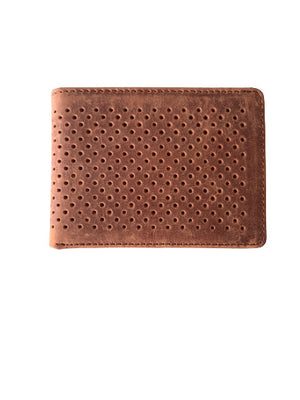 Kyle Leather Perforated Bifold Wallet