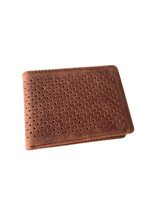 Kyle Leather Perforated Bifold Wallet