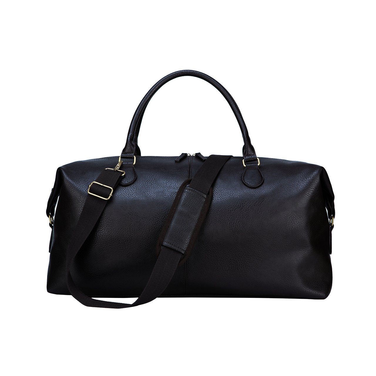 Gunner Black Vegan Leather Duffle Bag