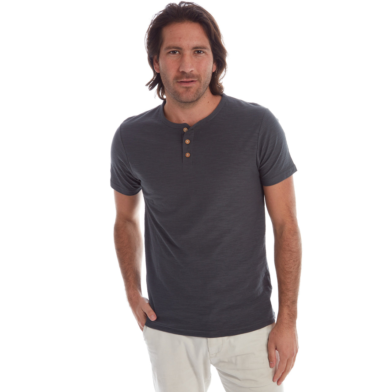 Gabe Solid Slub Henley