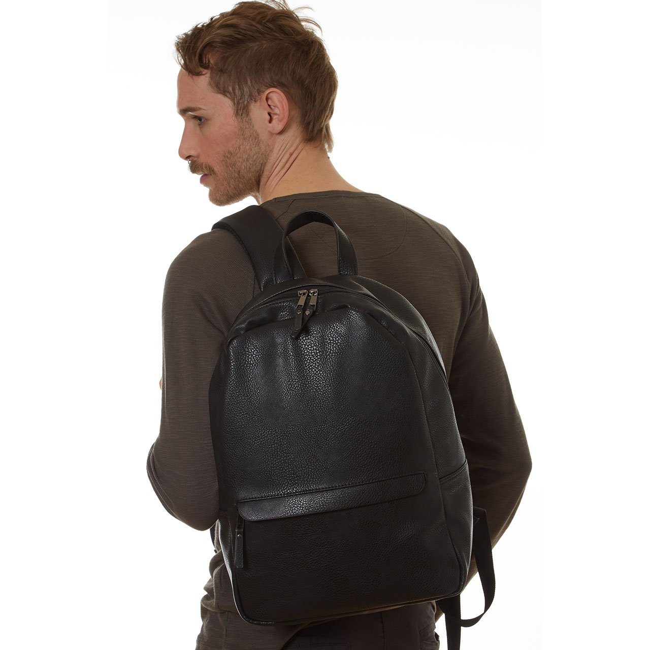 asos leather harvard backpack Tucker Vegan Leather Backpack
