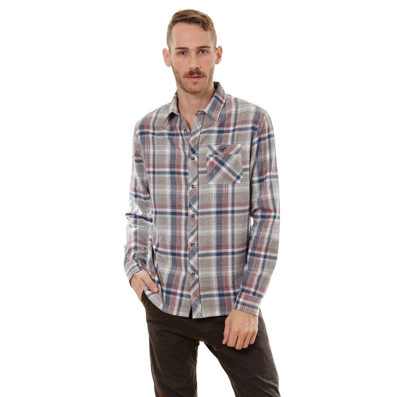 PX Luca Flannel Shirt - Grey - S